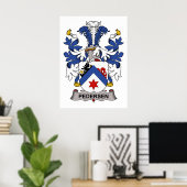 Pedersen Family Crest Poster (Thuiskantoor)