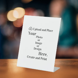 Pedestal Onderteken uw ontwerp of foto-upload Reclamebord Met Voetstuk