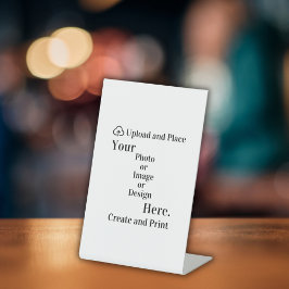 Pedestal Onderteken uw ontwerp of foto-upload Reclamebord Met Voetstuk