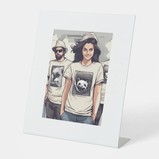 Pedestal Sign, 4 x 6 inch Reclamebord Met Voetstuk (Voorkant)