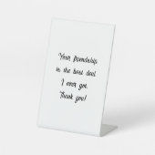 Pedestal Sign, 4 x 6 inch Reclamebord Met Voetstuk (Voorkant)