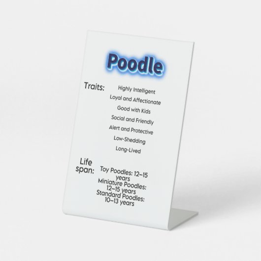 Pedestal Sign, 4 x 6 inch Reclamebord Met Voetstuk (Voorkant)