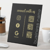Pedestal Sign – Connect With Us QR Display (B) Reclamebord Met Voetstuk (Insitu)