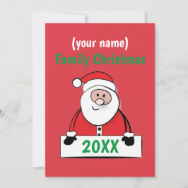 Pedestal Sign - Custom Family Christmas (naam toev Kaart