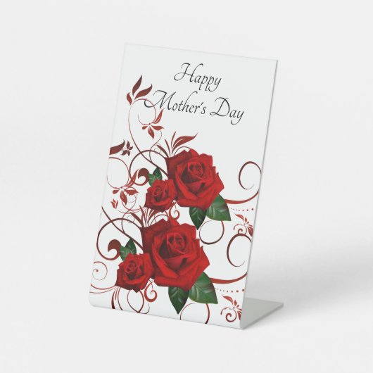 Pedestal Sign, Happy Moederdag Reclamebord Met Voetstuk (Voorkant)