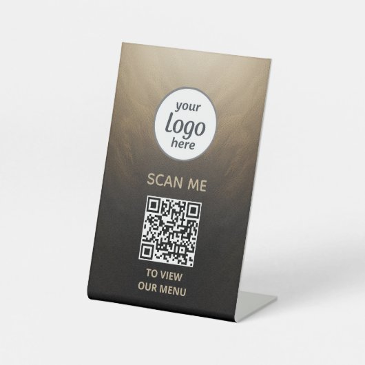 Pedestal Sign – Luxury Menu Display Reclamebord Met Voetstuk (Voorkant)