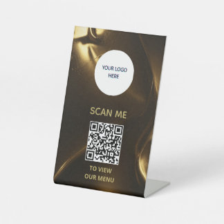 Pedestal Sign – QR-menuweergave Reclamebord Met Voetstuk