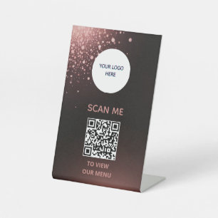 Pedestal Sign – QR-menuweergave Reclamebord Met Voetstuk
