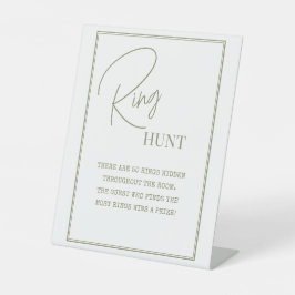 Pedestal Sign Ring Hunt Vrijgezellenfeest. Reclamebord Met Voetstuk