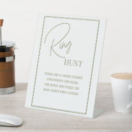 Pedestal Sign Ring Hunt Vrijgezellenfeest. Reclamebord Met Voetstuk