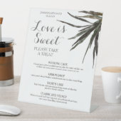 Pedestal Sign Tropical Wedding Dessert Menu Pedest Reclamebord Met Voetstuk (Insitu)