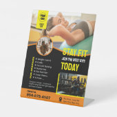 Pedestal Sign van Gym Services Reclamebord Met Voetstuk (Voorkant)