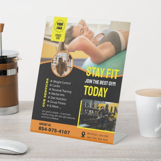 Pedestal Sign van Gym Services Reclamebord Met Voetstuk (Insitu)