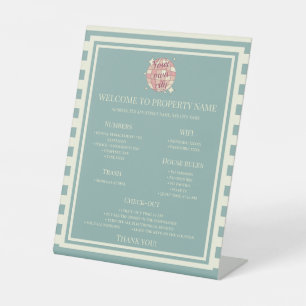 Pedestal Sign welkom huisregels plaatsnaam Reclamebord Met Voetstuk