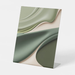 Pedestal teken in stijlvolle abstracte afbeelding reclamebord met voetstuk