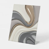 Pedestal teken in stijlvolle abstracte afbeelding reclamebord met voetstuk (Voorkant)