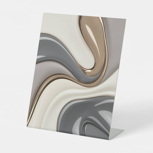 Pedestal teken in stijlvolle abstracte afbeelding reclamebord met voetstuk (Voorkant)