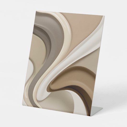 Pedestal teken in stijlvolle abstracte afbeelding reclamebord met voetstuk (Voorkant)