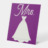 Pedestal teken - Mrs bruid jurk Reclamebord Met Voetstuk (Voorkant)