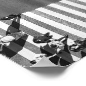 Pedestrian Crosswalk with People and Shadows Poster (Hoek)