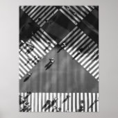 Pedestrian Crosswalk with People and Shadows Poster (Voorkant)