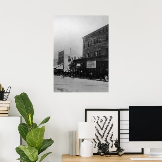 Pedestrians, fietsen en horrengroeven poster (Thuiskantoor)