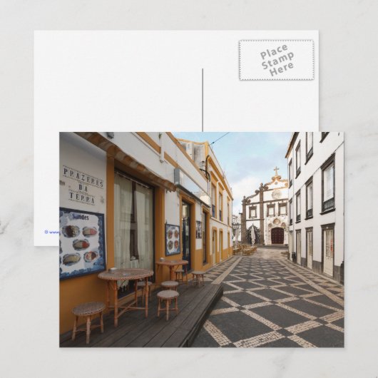 Pedestrische straat briefkaart (Voorkant / Achterkant)