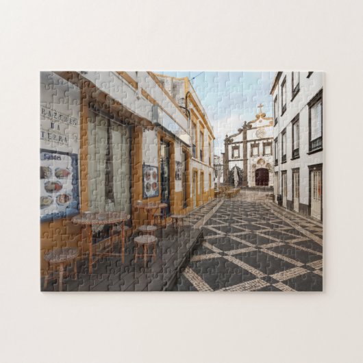 Pedestrische straat legpuzzel (Horizontaal)