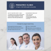 Pediatric Clinic Custom Logo Photo QR Flyer (Voorkant)