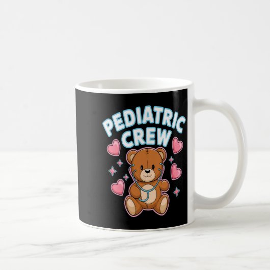 Pediatric Crew Nurse Bear Heart Stethoscope Peds Koffiemok (Rechts)