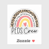 Pediatric Crew Peds Verpleegster Rainbow PICU Nure Sticker (Vel)