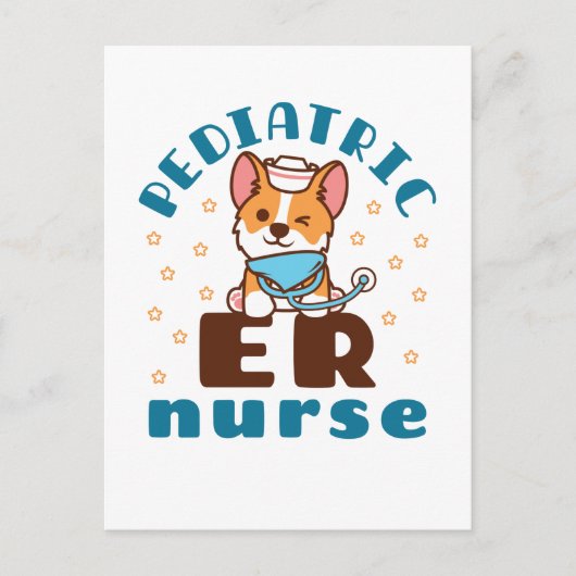 Pediatric ER Nurse Briefkaart (Voorkant)