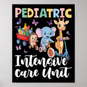 Pediatric Intensive Care Unit Cute Animals Groovy  Poster (Voorkant)
