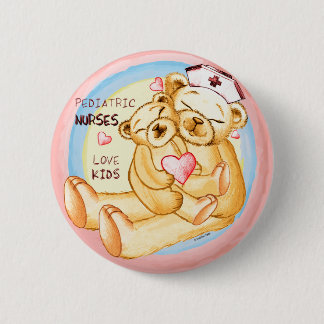 Pediatric Nurse custom name Pin Ronde Button 5,7 Cm