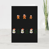 Pediatric Nurse Gingerbread Christmas Xmas Peds Ho Kaart (Voorkant)