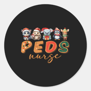 Pediatric Nurse Life Nursing Peds Nurse Cookie CHR Ronde Sticker