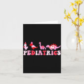 Pediatric Nurse Peds Nursing Cute Dinosaurs Valent Kaart (Gele Bloem)