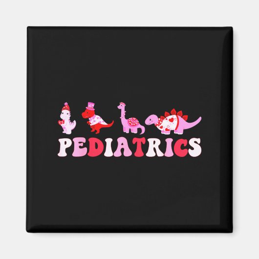 Pediatric Nurse Peds Nursing Cute Dinosaurs Valent Magneet (Voorkant)