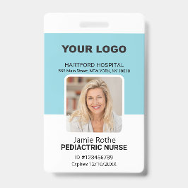 Pediatric Nurse Photo Logo Badge