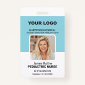Pediatric Nurse Photo Logo Badge (Voorkant)