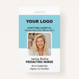 Pediatric Nurse Photo Logo Badge