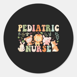 Pediatric Nurse Schattigee Zoo Animals PICU Geregi Ronde Sticker
