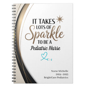 Pediatric Nurse Sparkle Notitieboek – gepersonalis