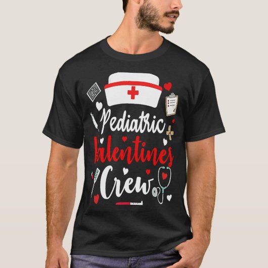 Pediatric Nurse Valentines Crew Valentines Day Nu T-shirt (Voorkant)