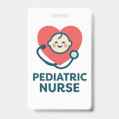 Pediatric Nurse Vital Signs Badge Buddy (Back)