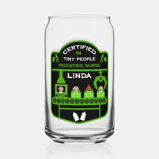 Pediatric Nurse Waardering geschenken Blikvorm Glas (Voorkant)