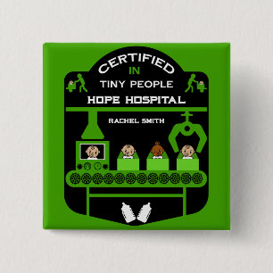 Pediatric Nurse Waardering geschenken Vierkante Button 5,1 Cm