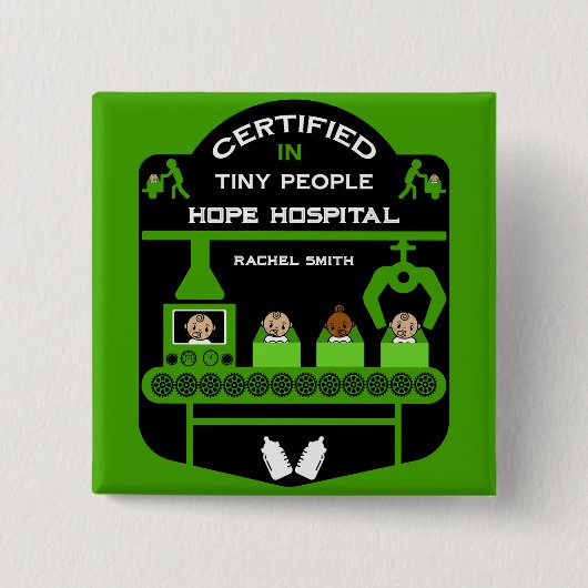 Pediatric Nurse Waardering geschenken Vierkante Button 5,1 Cm (Voorkant)