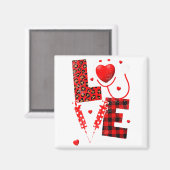 Pediatric Peds Nurse Valentines Day Love Heart Ste Magneet (Voorkant / Achterkant)