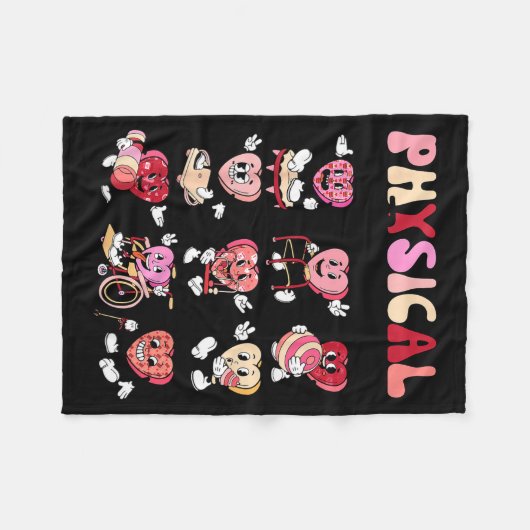 Pediatric Physical Therapy Pt Pta Happy Valentine' Fleece Deken (Voorkant (Horizontaal))